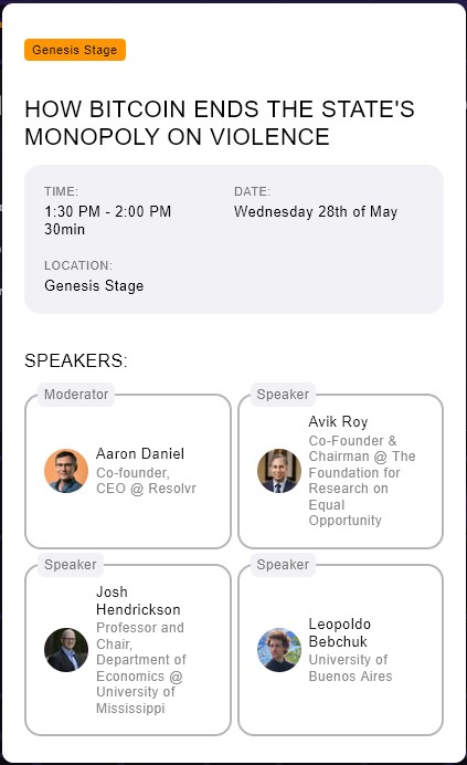 Uno de los paneles de la conferencia Bitcoin 2025