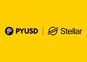 Logos de la stablecoin de PayPal y de Stellar.