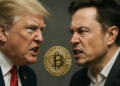 El precio de bitcoin se ve afectado por las declaraciones de Donald Trump y Elon Musk.
