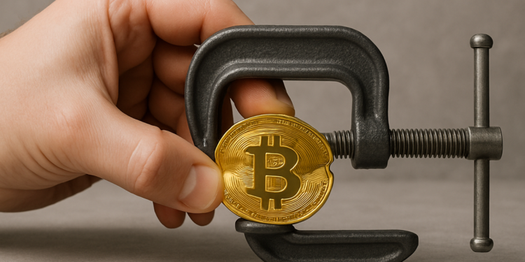 Hay una compresión técnica en la cotización de bitcoin (BTC).