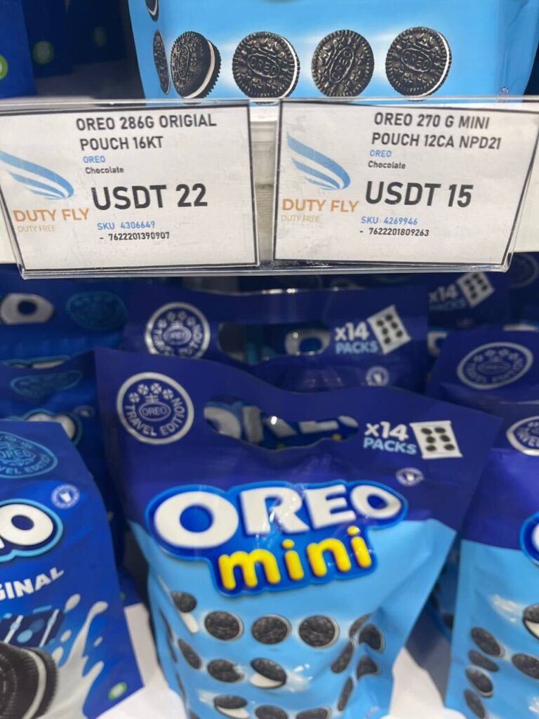 Productos marcados en USDT en Bolivia.