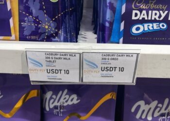 Productos marcados en USDT en Bolivia.