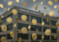 Lluvia de bitcoin sobre el edificio corporativo de Semler Scientific.