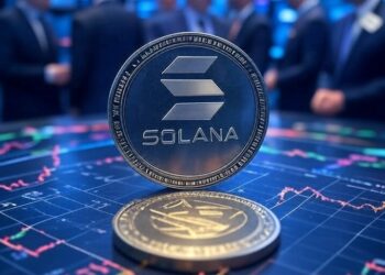 moneda de solana con un fondo bursátil.