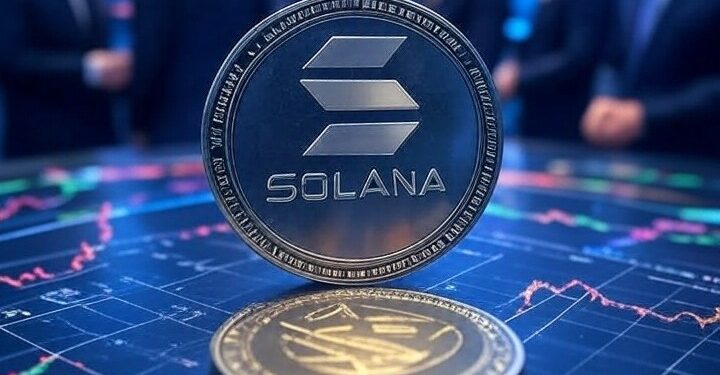 moneda de solana con un fondo bursátil.
