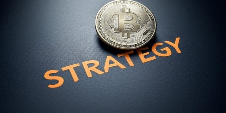 Bitcoin sobre la palabra Strategy.