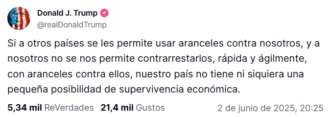trump y su mirada sobre los aranceles