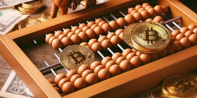 Abaco con un BTC.