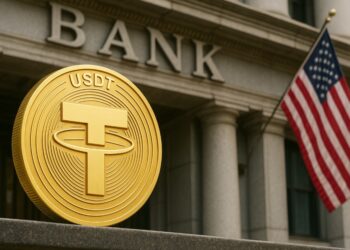 USDT en un banco de Estados Unidos.