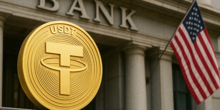 USDT en un banco de Estados Unidos.