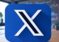 Logo de la red social X en una oficina de trading.