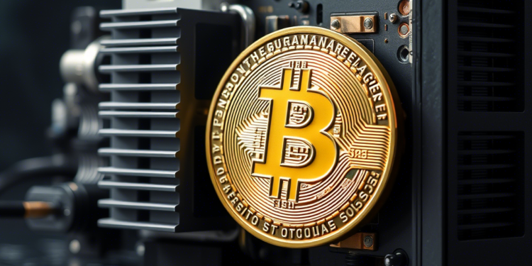 Un ASIC de minería de BTC.