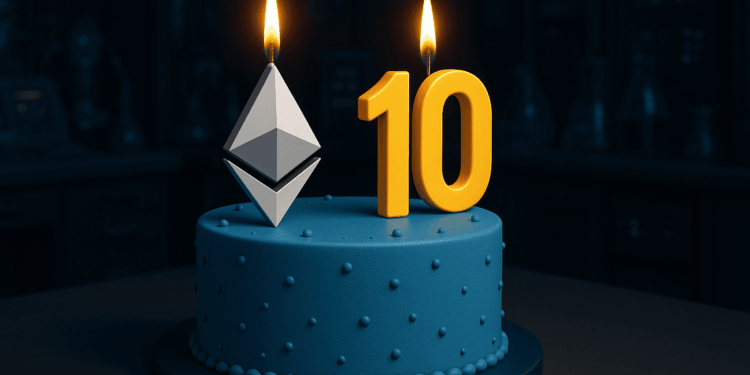 La red Ethereum lleva 10 años operando sin interrupciones. Fuente: Grok.