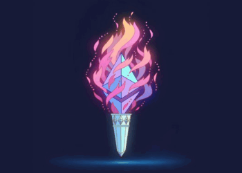 Una criptomoneda de ETH en llamas.