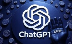 El logo de GPT rodeado de tokens.