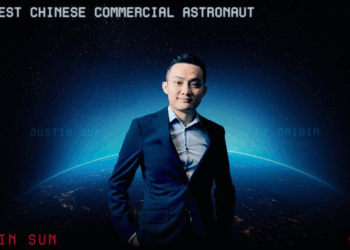 Justin Sun se subirá a uno de los vuelos espaciales de Blue Origin. Fuente: Tron DAO/ X.