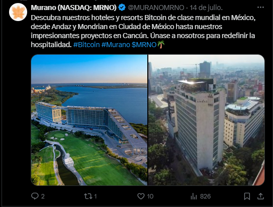 La empresa Murano invierte en bitcoin para transformar el mercado inmobiliario en México.