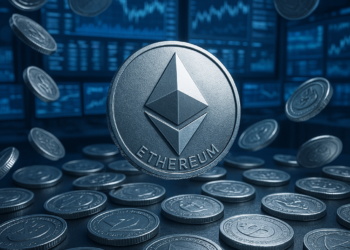 Monedas de plata junto a monedas de ETH.