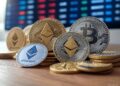 monedas de Ethereum y bitcoin.