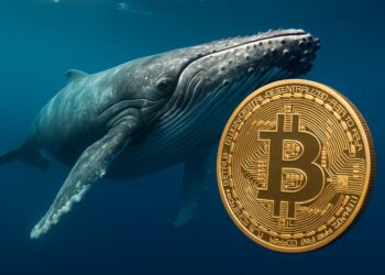 Ballena junto a bitcoin.