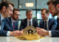 empresarios comprando bitcoin.