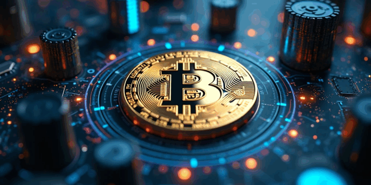 moneda de bitcoin.