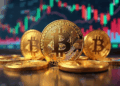 Monedas de bitcoin.