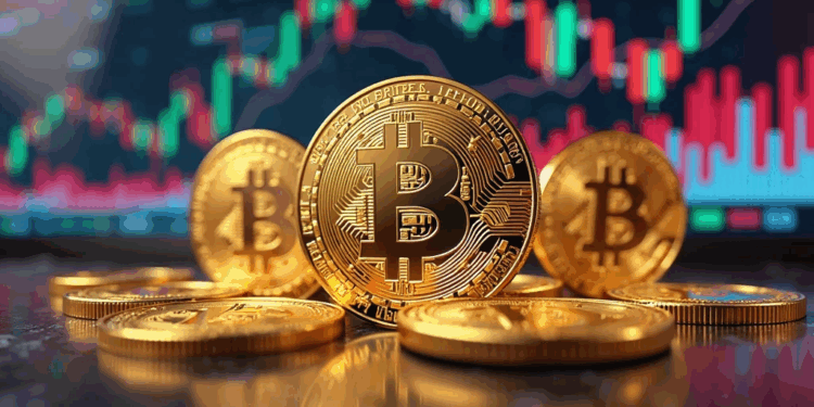Monedas de bitcoin.