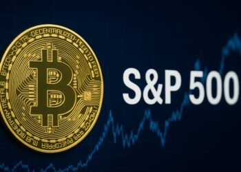 Bitcoin al lado del S&P 500.