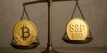 El ETF de bitcoin de BlackRock le deja más ganancias que el ETF del S&P500. Fuente: imagen generada por CriptoNoticias, mediante Dall-E, de OpenAI.