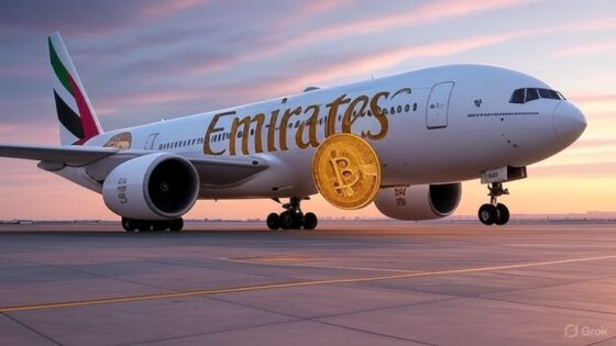 Aerolínea Emirates aceptará bitcoin como forma de pago