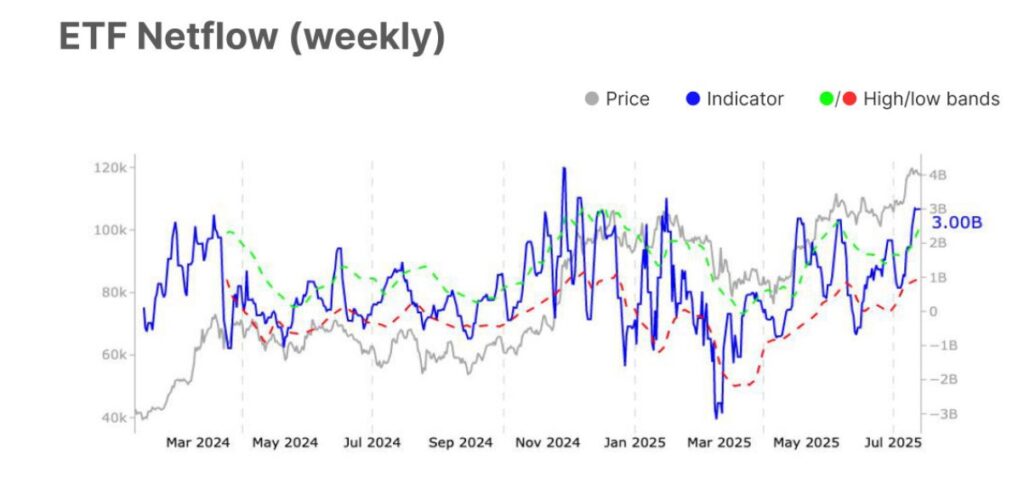 Gráfico flujo capital ETF de bitcoin.