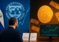 Bukele viendo dos discursos de cara al FMI y Bitcoin.