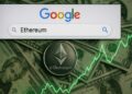 Búsqueda de ETH en Google con gráficas y dinero.