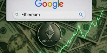 Búsqueda de ETH en Google con gráficas y dinero.