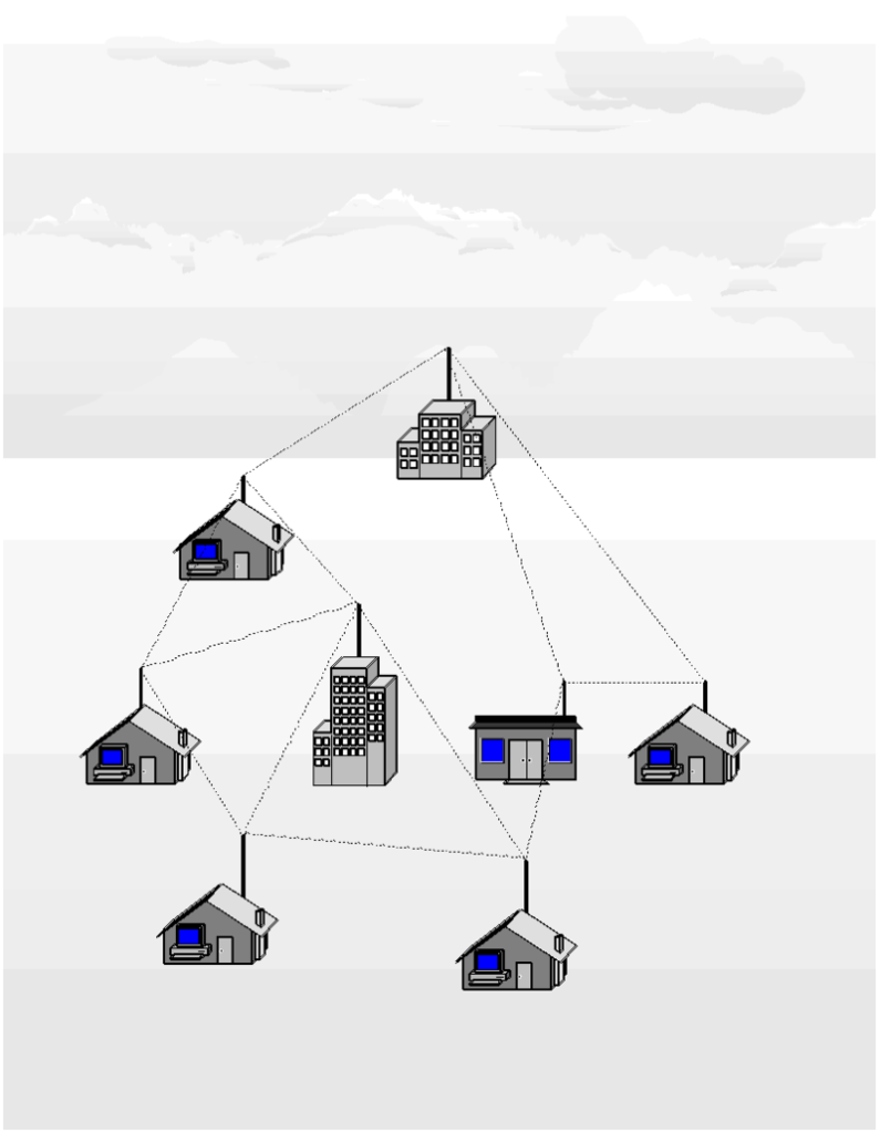 Representación de una red Mesh.