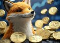 monedas de USDT y un zorro.