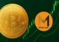 Bitcoin con Metaplanet y gráficas en verde.