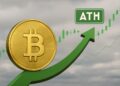 Bitcoin, gráficas en verde y ATH.