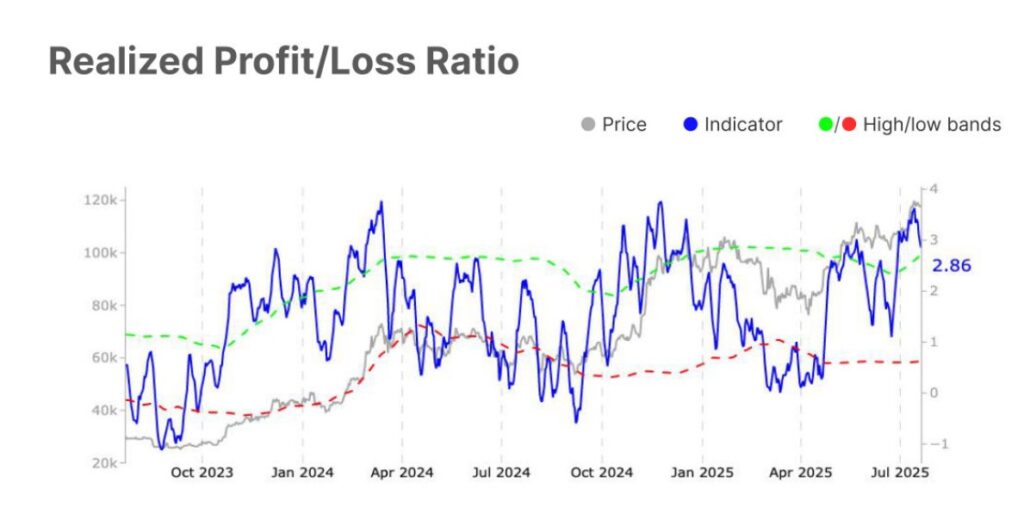 Gráfico relación ganancias-pérdidas en bitcoin.