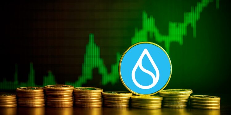 El precio de SUI se ha visto impulsado por la adopción corporativa. Composición por CriptoNoticias. Fuentes: cryptologos ; YuDwi Studio / stock.adobe.com.