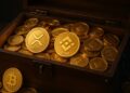 XRP, BNB y otras criptomonedas en un cofre.