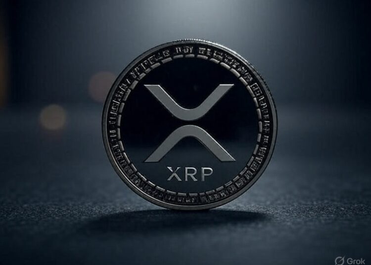 Una moneda de XRP.