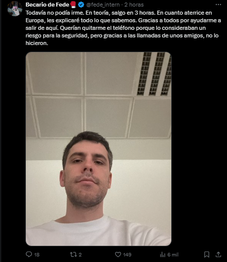 Rostro de un desarrollador argentino de Ethereum quien dice estar detenido en Turquía.