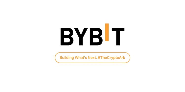 Logo de Bybit en fondo blanco.