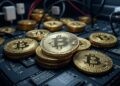 Usuarios usando menos las red Bitcoin generan una caída en el acumulado de las tarifas. Fuente: Grok.