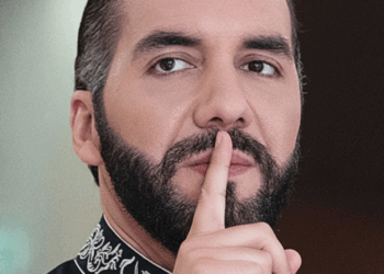 Nayib Bukele guardando silencio sobre bitcoin.