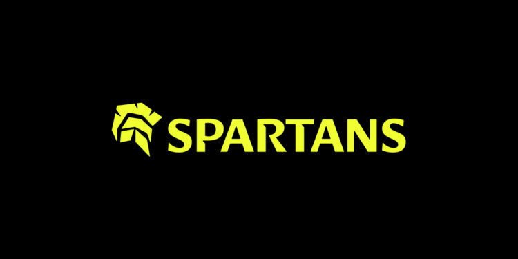 Logo de Spartans color amarillo en fondo negro