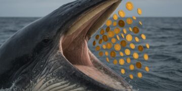 Ballena comiendo bitcoin.