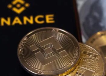 BNB con dinero y el logo de Binance.
